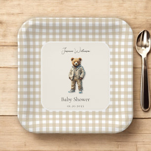 teddy-Baby shower Papieren Bordje