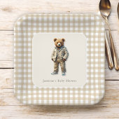  teddy-Baby shower Papieren Bordje