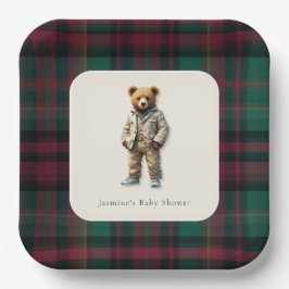  teddy-Baby shower Papieren Bordje