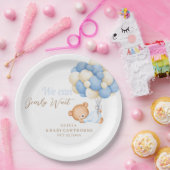 Teddy Baby Shower voor jongen  Papieren Bordje (Feest)
