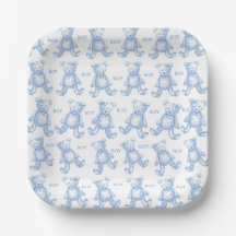 Teddy babyshower papieren borden