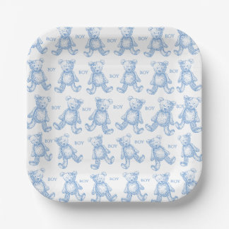 Teddy babyshower papieren borden bordje