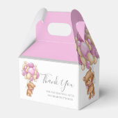 Teddy ballon roze favorietendoos bedankdoosjes (Voorkant Zijde)
