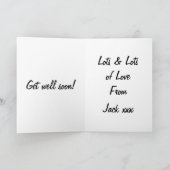 Teddy Ballons Feestdagen Kaart (Binnen)