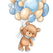 Teddy Balloon Bearly Wacht op Birthday Boy Favor B Bedankdoosjes