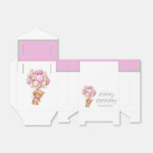 Teddy Balloon Bearly Wait Birthday Girl Favor Box Bedankdoosjes (Uitgevouwen)