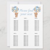 Teddy Balloon Blauwe Jongen Verjaardag Kaart (Voorkant)