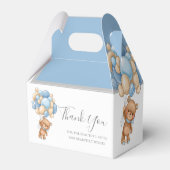 Teddy Balloon Blue Favor Box Bedankdoosjes (Achterkant)