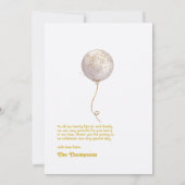 Teddy Balloon Confetti Bedankkaart (Achterkant)