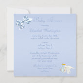 Teddy Balloons & Stork (op achterzijde) Baby Boy S Kaart (Achterkant)