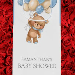 Teddy Barly Wait BABY SHOWER Boy Wine Gift Bag Wijn Cadeautas