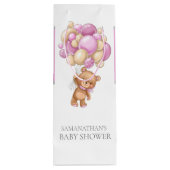 Teddy Barly Wait BABY SHOWER Wijn Cadeautas (Achterkant)