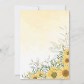 Teddy Barly Wait Sunflower Greenery Baby shower Kaart (Achterkant)