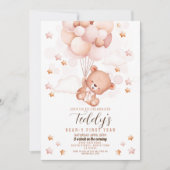 Teddy Bear 1e Verjaardag Beer-y First Boys Neutral Kaart (Voorkant)