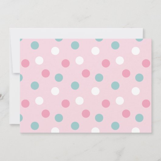 Teddy Bear 1e verjaardag Uitnodiging (Achterkant)