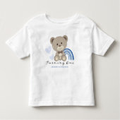 Teddy Bear 1st Birthday Blue Kinder Shirts (Voorkant)