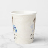 Teddy Bear 1st Birthday Blue Papieren Bekers (Links)