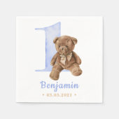  Teddy Bear 1st Birthday Napkins Servet (Voorkant)