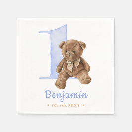  Teddy Bear 1st Birthday Napkins Servet