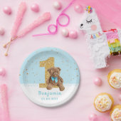 Teddy Bear 1st Birthday Paper Bord (Feest)