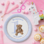 Teddy Bear 1st Birthday Paper Bord (Feest)