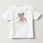 Teddy Bear 1st Birthday Pink Toddler T-shirt (Voorkant)