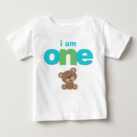 Teddy Bear 1st Birthday T-shirt Toddler Baby Kind (Voorkant)