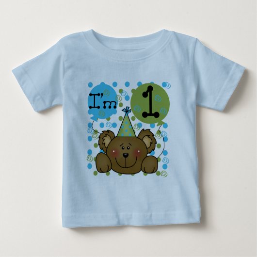 Teddy Bear 1st Birthday Tshirts en cadeautjes (Voorkant)