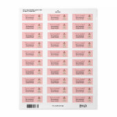 Teddy Bear 2 Birthday Party Adresetiketten Etiket (Full Sheet)
