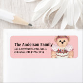 Teddy Bear 2 Birthday Party Adresetiketten Etiket (Insitu)
