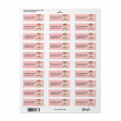 Teddy Bear 2 Birthday Party Adresetiketten Etiket (Full Sheet)