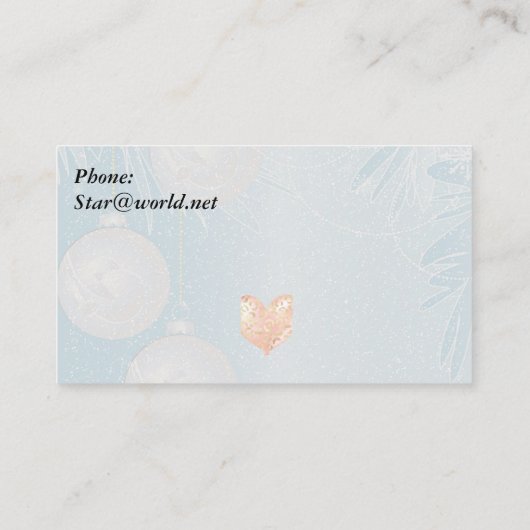 Teddy Bear 2 en Hearts Visitekaartje (Achterkant)