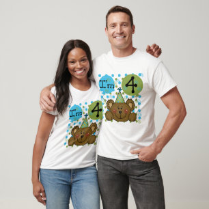 Teddy Bear 4e verjaardag T-shirts en geschenken