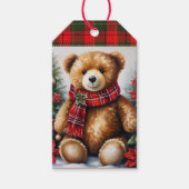 Teddy Bear Add Names Christmas Cadeaulabel (Voorkant)