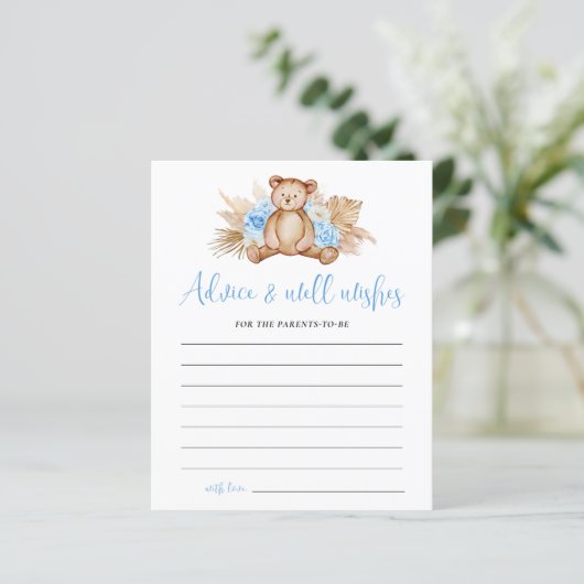 Teddy Bear advies Kaart (Staand voorkant)