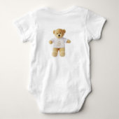 Teddy Bear afbeelding voor Baby Jersey Bodysuit, w Romper (Achterkant)