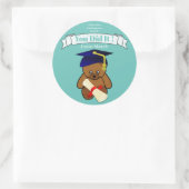 Teddy Bear afstuderen - Je hebt het gedaan Ronde Sticker (Tas)