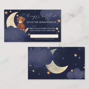 Teddy Bear Air Ballon Diaper Raffle Verzoek Informatiekaartje