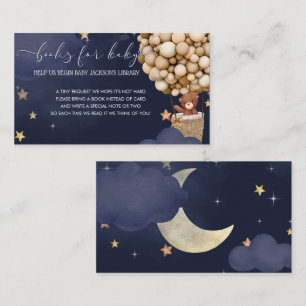 Teddy Bear Air Ballonboeken voor een Baby-aanvraag Informatiekaartje