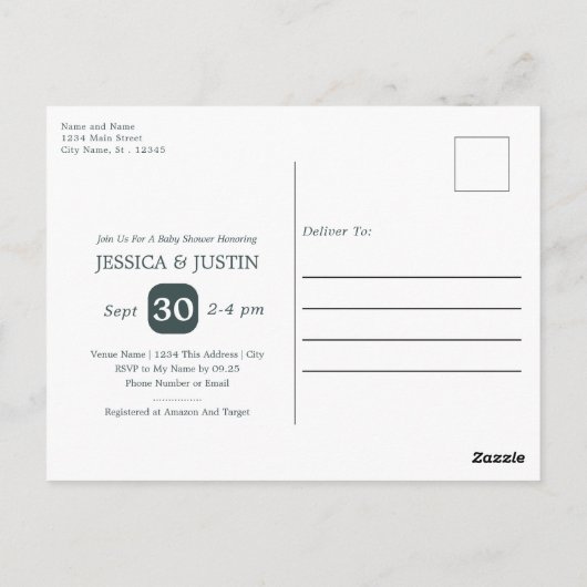 Teddy Bear Air Plane Baby shower Briefkaart (Achterkant)