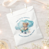 Teddy Bear Airplane Boy Baby shower Bedankzakje (Geknipt)