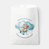 Teddy Bear Airplane Boy Baby shower Bedankzakje (Voorkant)