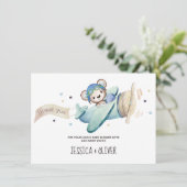 Teddy Bear Airplane Dank u wel! Kaart (Staand voorkant)