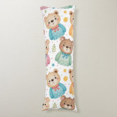 Teddy bear and flowers lichaamskussen (Voorkant Verticaal)