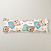 Teddy bear and flowers lichaamskussen (Voorkant)