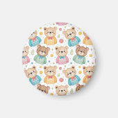 Teddy bear and flowers magneet (Voorkant)