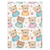 Teddy bear and flowers tafelkleed (Voorkant)