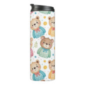 Teddy bear and flowers thermosbeker (Geroteerd rechts)