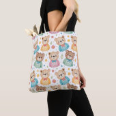 Teddy bear and flowers tote bag (Dichtbij)