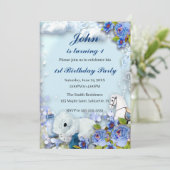 Teddy Bear and Horse Birthday Party Kaart (Staand voorkant)